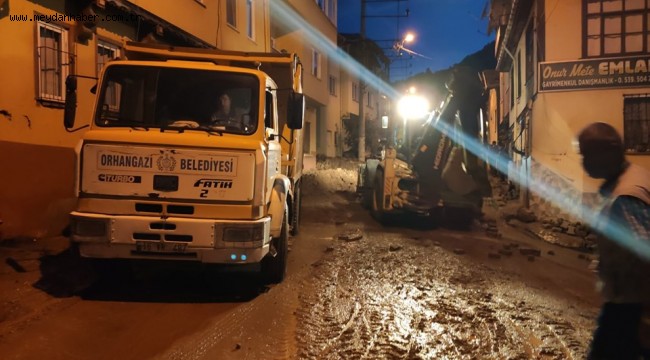 ORHANGAZİ BELEDİYESİ SEL YAŞANAN SÖLÖZ MAHALLESİNDE
