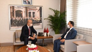 Sarıçam Belediye Başkanı Bilal Uludağ'dan Vali Mahmut Demirtaş'a ziyaret.