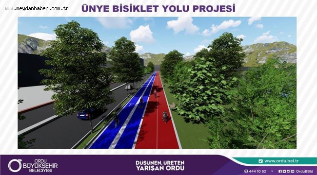ÜNYE'YE BİSİKLET VE YAYA YOLU