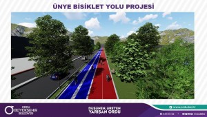 ÜNYE'YE BİSİKLET VE YAYA YOLU