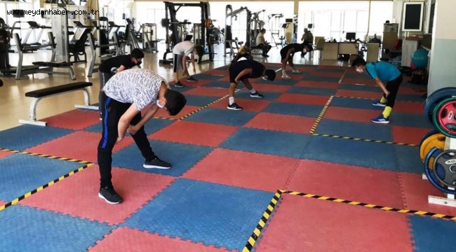 YUNUSEMRELİ GÜREŞÇİLER ANTRENMANLARINA YENİDEN BAŞLADI