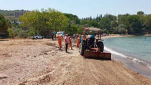Güllük'te yeni halk plajı hizmete girdi