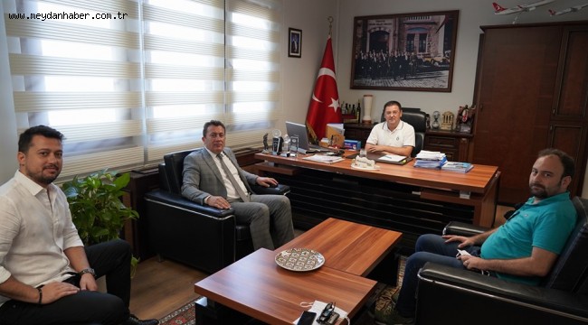İlçe Seçim Kurulu Başkanı Kıdemli Hâkim Özgür Yalçın'dan başkan Tokat'a veda ziyareti