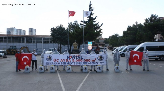 KARTAL'DA HALK SAĞLIĞI İÇİN 5 MİLYON METREKARE ALAN DEZENFEKTE EDİLDİ