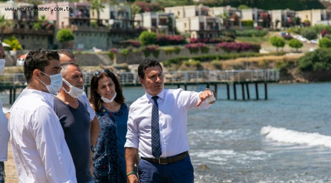 BAŞKAN ARAS YALIKAVAK'TA SAHADAYDI