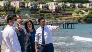 BAŞKAN ARAS YALIKAVAK'TA SAHADAYDI