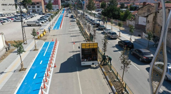 Belediyeden, Recep Tayyip Erdoğan Caddesi'ne bisiklet yolu