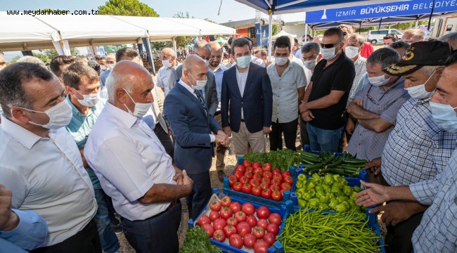 Büyükşehir Belediye Başkanı Soyer'in köylüye desteği sürüyor