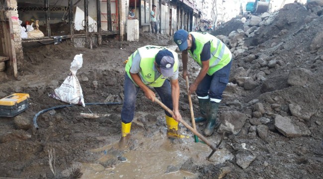 OSKİ SEL BÖLGESİNDE YARALARI SARMAYA DEVAM EDİYOR