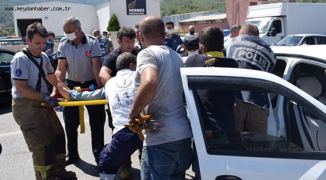 ZİNCİRLEME TRAFİK KAZASI: 2 YARALI