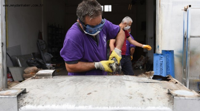 ALTINORDU BELEDİYESİ KONTEYNER TAMİRİ İLE YILLIK 100 BİN TL'LİK TASARRUF ELDE EDİYOR