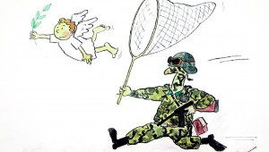 BARIŞ KARİKATÜRLERİ SERGİSİ ZÜLFÜ LİVANELİ'DE