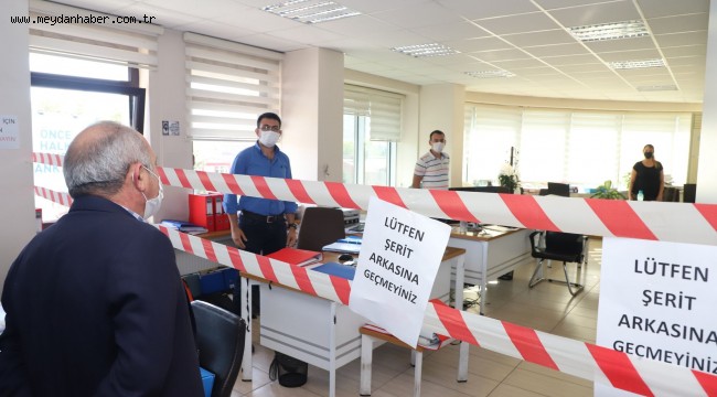 Başkan Esen'den Belediye Personeline Maske Denetimi