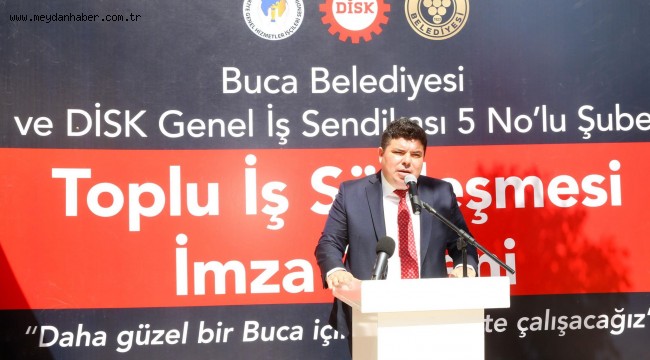 Buca Belediyesi ile DİSK arasında TİS mutluluğu