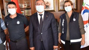 EĞİRDİR- ZABITA'DAN BAŞKANA ANLAMLI ZİYARET.