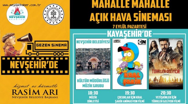 GEZEN SİNEMA TIR'I BU AKŞAM KAYAŞEHİR'DE