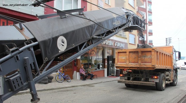 GİRESUN--BELEDİYEDEN ASFALT SEFERBERLiĞİ