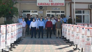 Karaisalı'da Okullara Dezenfektan Makinası Dağıtıldı