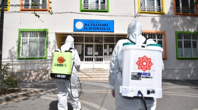 KARESİ BELEDİYESİ OKULLARI DEZENFEKTE ETTİ