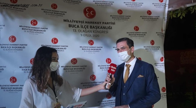MHP BUCA'DA KONGREDE BAŞKAN BAHADIR ALTINKESER SEÇİLDİ