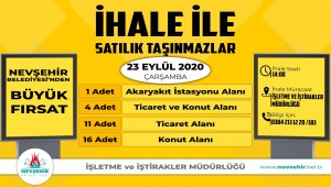 NEVŞEHİR BELEDİYESİ 32 ADET ARSAYI SATIŞA SUNDU