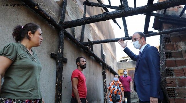 PAMUKKALE BELEDİYESİ EVİ YANAN ÇABUK AİLESİNİN YARALARINI SARDI