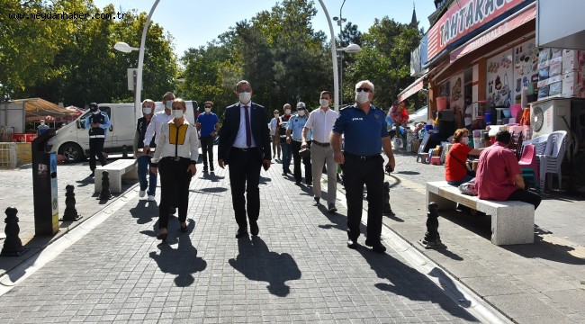 "SAĞLIK İÇİN HEPİMİZ İÇİN" SLOGANI İLE MALKARA'DA KORONAVİRÜSE KARŞI DENETİMLER DEVAM EDİYOR 