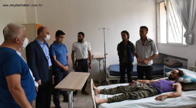 Vali Erin, Resulayn'daki Yaralıları Ziyaret Etti