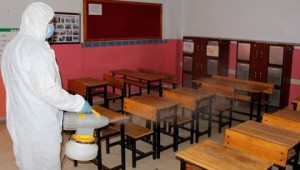 Ödemiş'te yüz yüze eğitime dezenfeksiyon desteği