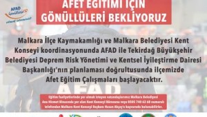 AFET EĞİTİMİ İÇİN GÖNÜLLÜLERİ BEKLİYORUZ