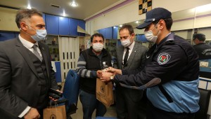 Esnafa maske ve dezenfektan desteği