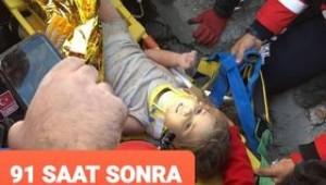 İzmir'de enkaz altından 91.saat sonra Ayda Gezgin kurtarıldı !!