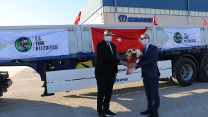 KRONE'DEN TİRE BELEDİYESİ'NE EŞİ BENZERİ GÖRÜLMEMİŞ HEDİYE