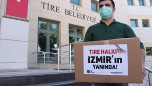 TİRE HALKI DEPREMZEDELERİN YANINDA