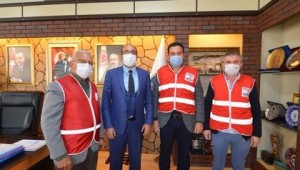 TÜRK KIZILAYI SANDIKLI ŞUBESİNDEN BAŞKAN MUSTAFA ÇÖL'E ZİYARET