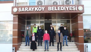 Sarayköy Belediyesi sokağa çıkma kısıtlamasında görev başında