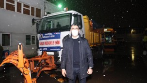 Başkan Yüksel, Karla Mücadele Ekiplerini Gece Boyunca Yalnız Bırakmadı