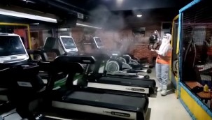 Isparta Belediyesi Spor Salonlarını Dezenfekte Etti