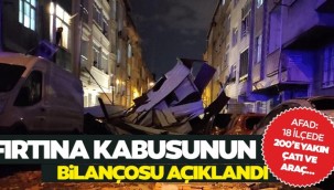 AFAD İstanbul'daki korkunç fırtına bilançosunu açıkladı