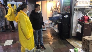 Başkan Batur, taşkında sahada!