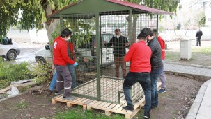 BAYRAKLI BELEDİYESİNDEN CAN DOSTLARA YENi YUVA