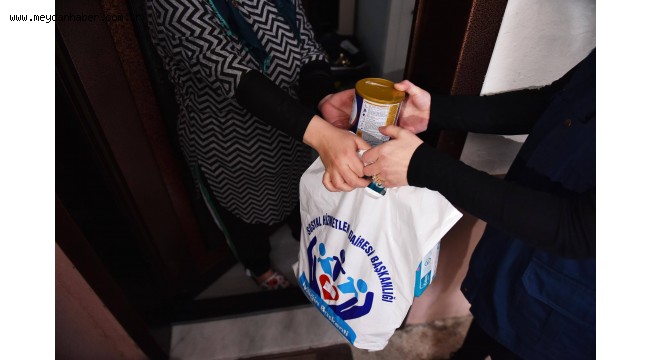 BÜYÜKŞEHİR'DEN BEBEK BEZİ VE MAMA DESTEĞİ