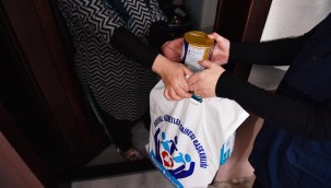 BÜYÜKŞEHİR'DEN BEBEK BEZİ VE MAMA DESTEĞİ