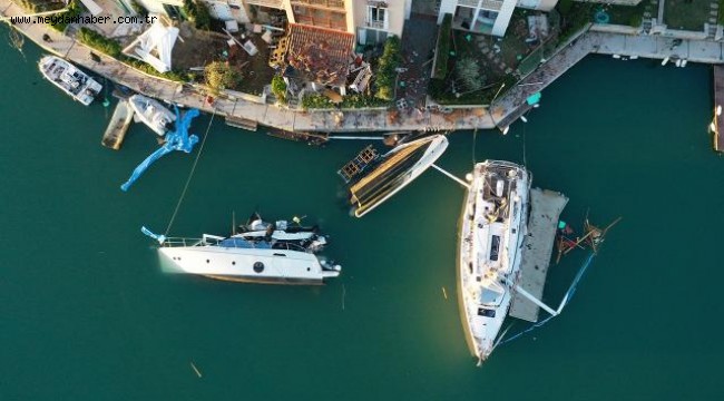 İzmir'de hortumun verdiği hasar havadan görüntülendi