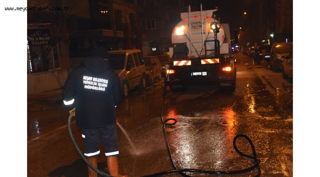 Keşan belediyesi, temiz bir Keşan için, gece gündüz çalışıyor