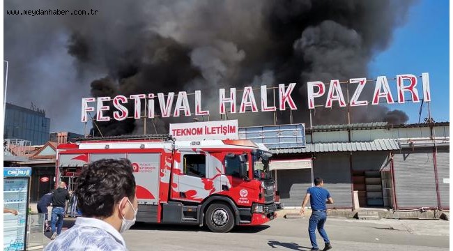 Antalya Festival Çarşısı'nda yangın
