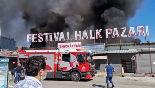 Antalya Festival Çarşısı'nda yangın
