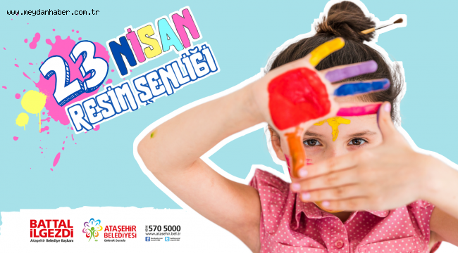 ATAŞEHİRLİ ÇOCUKLAR "ÇOCUK BAYRAMINI" RESMEDİYOR