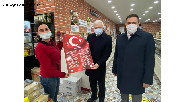 BURHANİYE'DE İSTİKLAL MARŞI'NIN 100. YILINDA AFİŞ DAĞITILDI