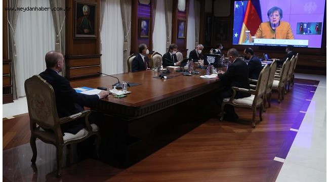 Cumhurbaşkanı Erdoğan, Almanya Başbakanı Merkel ile görüştü